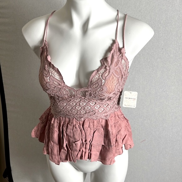 Free people Adella Cami top mauve  size M ,L new with tag - Picture 2 of 10